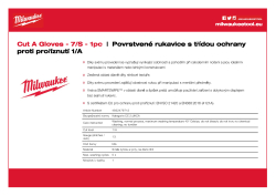 MILWAUKEE Rukavice s třídou ochrany proti proříznutí A - S/7 - 1 ks 4932479712 A4 PDF