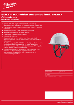 MILWAUKEE BOLT™ 100 4932498731 A4 PDF