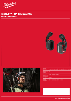 MILWAUKEE BOLT™ náušníky HP 4932478877 A4 PDF