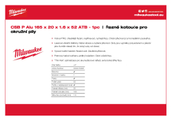 MILWAUKEE Circular saw blades for portable tools Gen II 4932479087 A4 PDF