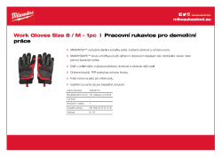 MILWAUKEE Pracovní rukavice pro demoliční práce - 8 / M - 1 ks 48229731 A4 PDF
