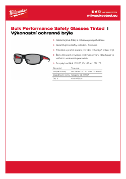 MILWAUKEE Ochranné brýle Performance zatmavené velké balení 4932479028 A4 PDF
