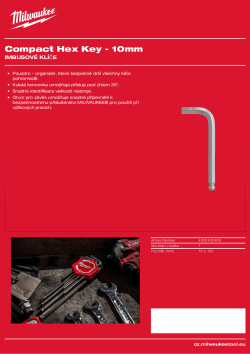 MILWAUKEE Kompaktní imbusový klíč - 10 mm 4932492408 A4 PDF