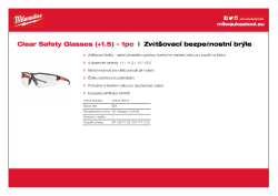 MILWAUKEE Ochranné brýle s 1,5 dioptrie 4932478910 A4 PDF