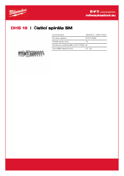 MILWAUKEE Přímá čisticí hlavice pro spirály 16 mm 48533812 A4 PDF