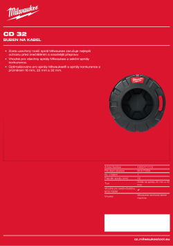 MILWAUKEE Buben pro spirály 32 mm 4932471719 A4 PDF