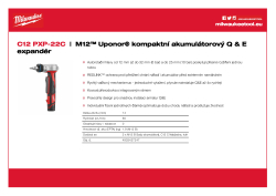 MILWAUKEE M12™ UPONOR™ subkompaktní akumulátorový expandér Q & E 4933427247 A4 PDF