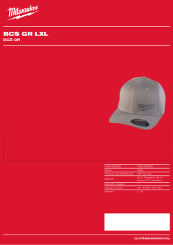 MILWAUKEE Baseballová kšiltovka - šedá 4932493098 A4 PDF