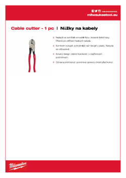 MILWAUKEE Nůžky na kabely 48226104 A4 PDF