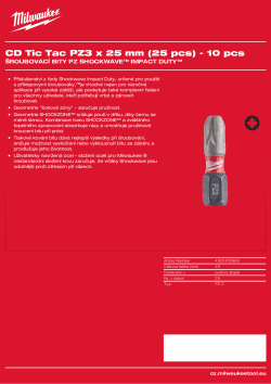 MILWAUKEE Shockwave bits PZ 4932430869 A4 PDF