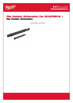 MILWAUKEE Prodloužení k hlavě prostřihovače 1.6 mm M12 FUEL™ 4932479354 A4 PDF