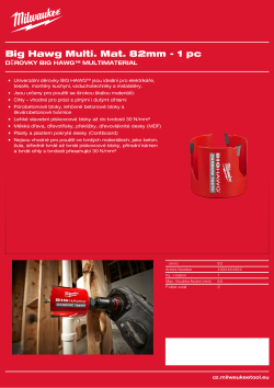 MILWAUKEE Kruhová pilka BIG HAWG™ Multimaterial 82 mm 4932464932 A4 PDF