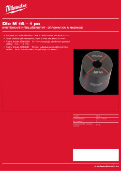MILWAUKEE Raznice M16 4932430913 A4 PDF