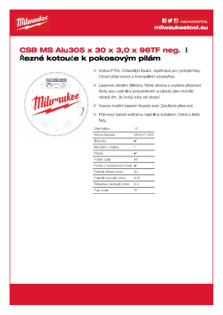 MILWAUKEE CSB MS Alu305 x 30 x 3.0 x 96TF 4932471323 A4 PDF