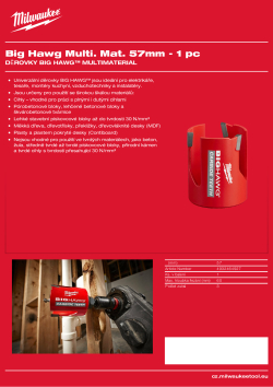MILWAUKEE Kruhová pilka BIG HAWG™ Multimaterial 57 mm 4932464927 A4 PDF