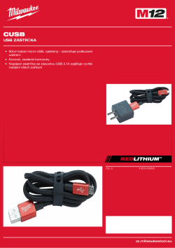 MILWAUKEE USB konektor 4932459888 A4 PDF