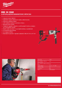 MILWAUKEE 3-rychlostní diamantová vrtačka 4933428000 A4 PDF