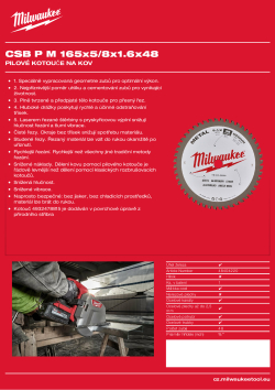 MILWAUKEE CSB P M 165 × ⅝  × 1,6 × 48 48404220 A4 PDF