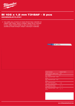 MILWAUKEE Metal: Universal application blades 4932274654 A4 PDF
