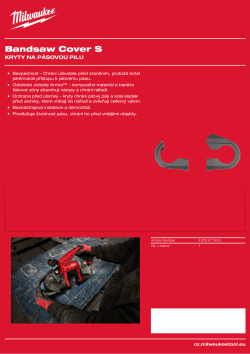 MILWAUKEE Kryt na pásovou pilu HD18 BS 4932471458 A4 PDF