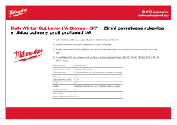 MILWAUKEE Zimní rukavice odolné proti proříznutí stupeň ochrany A 7/S - 72 ks 4932479706 A4 PDF