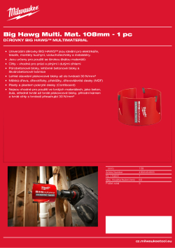 MILWAUKEE Kruhová pilka BIG HAWG™ Multimaterial 108 mm 4932464935 A4 PDF