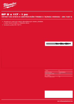 MILWAUKEE Brad Point Drills / DIN 7487 E 4932363656 A4 PDF