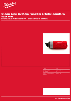MILWAUKEE Systém čisté linie Clean Line. Rám se sáčkem na prach 4931435911 A4 PDF