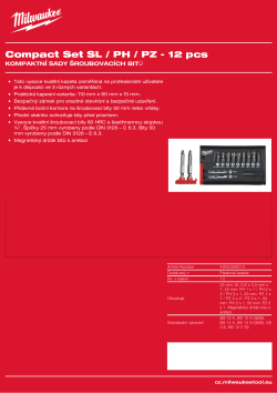 MILWAUKEE Sada šroubovacích bitů 12 ks 4932399513 A4 PDF