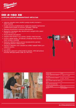 MILWAUKEE 2-rychlostní diamantová vrtačka 4933368690 A4 PDF