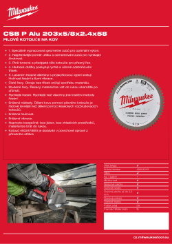 MILWAUKEE CSB P Alu 203 × ⅝  × 2,4 × 58 48404345 A4 PDF