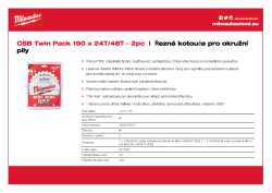 MILWAUKEE Set pilových kotoučů Dřevo 190 x 30 mm 2 ks 4932479574 A4 PDF