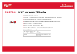 MILWAUKEE M12™ kompaktní PEX nůžky 4933416550 A4 PDF