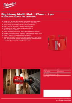 MILWAUKEE Kruhová pilka BIG HAWG™ Multimaterial 117 mm 4932464936 A4 PDF
