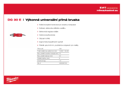 MILWAUKEE Výkonná univerzální přímá bruska 4933385100 A4 PDF