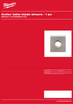 MILWAUKEE Čtyřbřitý nůž 4932430171 A4 PDF
