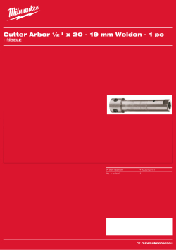 MILWAUKEE Arbors 4932372781 A4 PDF