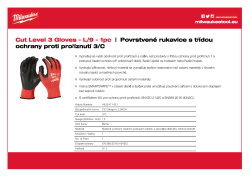 MILWAUKEE Rukavice s třídou ochrany proti proříznutí C - L/9 - 1 ks 4932471421 A4 PDF