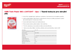 MILWAUKEE Set pilových kotoučů Dřevo 190 x 30 mm 2 ks 4932479804 A4 PDF