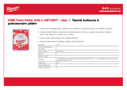 MILWAUKEE 216 x 30 mm Dvojité balení 2 ks 4932479575 A4 PDF