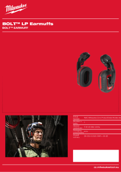 MILWAUKEE BOLT™ náušníky LP 4932478878 A4 PDF