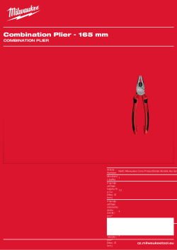 MILWAUKEE Kombinované kleště - 165 mm 4932492461 A4 PDF