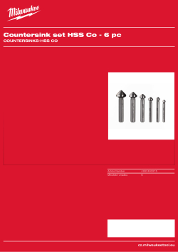 MILWAUKEE Kuželové záhlubníky HSS Co 6 ks 4932493575 A4 PDF