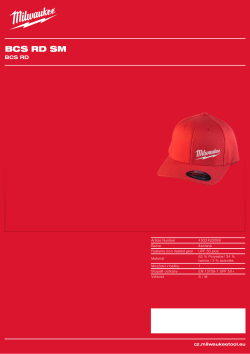 MILWAUKEE Baseballová kšiltovka - červená 4932493099 A4 PDF