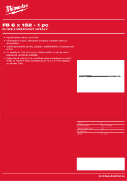 MILWAUKEE Flat Boring Drills 4932352487 A4 PDF