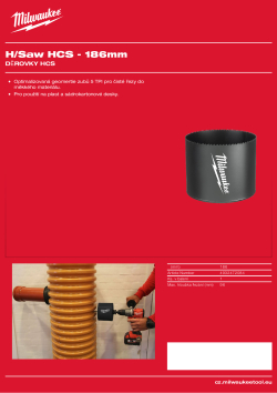 MILWAUKEE HCS kruhová pilka  - 186 mm 4932472084 A4 PDF