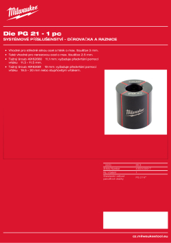 MILWAUKEE Raznice PG21 4932430917 A4 PDF