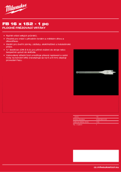 MILWAUKEE Flat Boring Drills 4932363135 A4 PDF