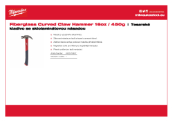 MILWAUKEE Tesařské kladivo se sklolaminátovou násadou 16oz / 450g 4932478657 A4 PDF