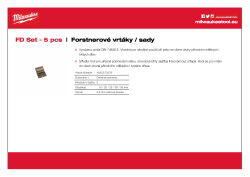 MILWAUKEE Sada Forstnerových vrtáků 5 ks 4932373379 A4 PDF